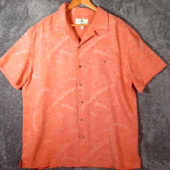 Island shores washable silk men's button up shirt vacation size extra large - Picture 2 of 8